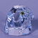 Swarovski Cut Crystal Bald Eagle Head Paperweight w/ Bl