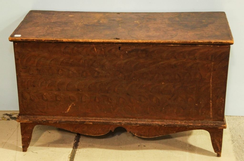 Early American Grained Blanket Chest (1 of 1)