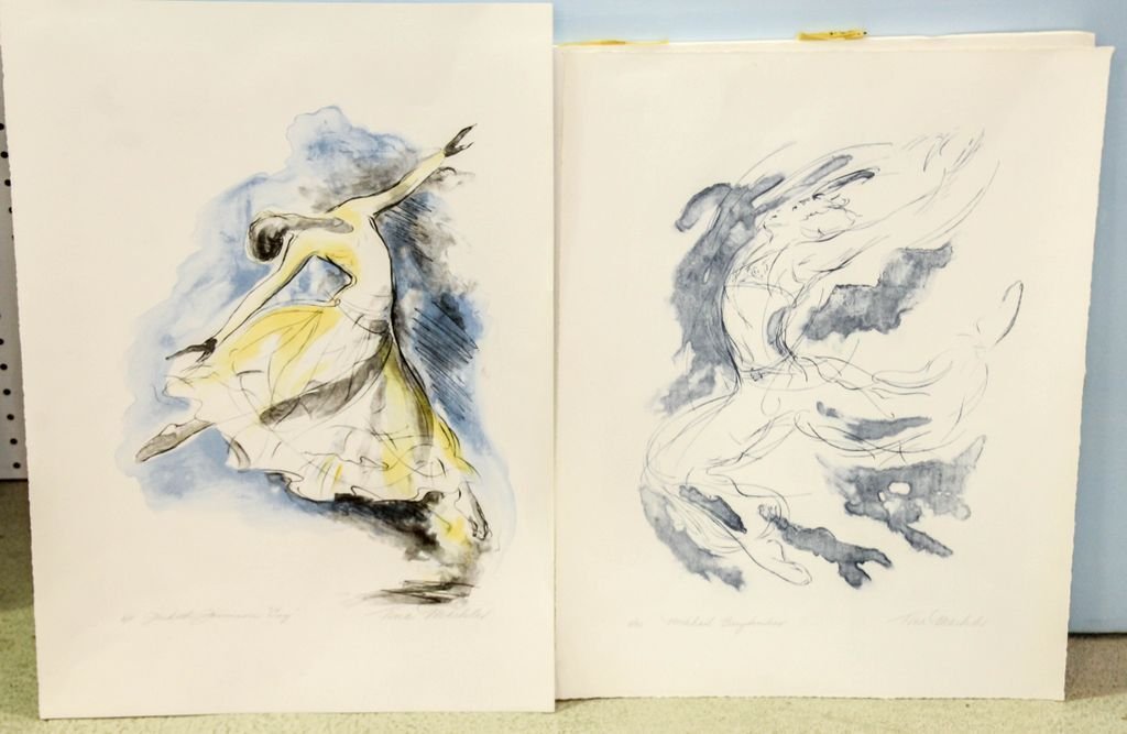 Artist Proof Print "Cry" and Additional Print of: Unframed artist proof entitled "Cry" and 8/20 limited edition of Mikhail Baryshnikov both signed by Tina Mackler; 16" w., 21 1/2" h. â€œMikhail Baryshnikovâ€ is Russian dancer from the Kirov Ba