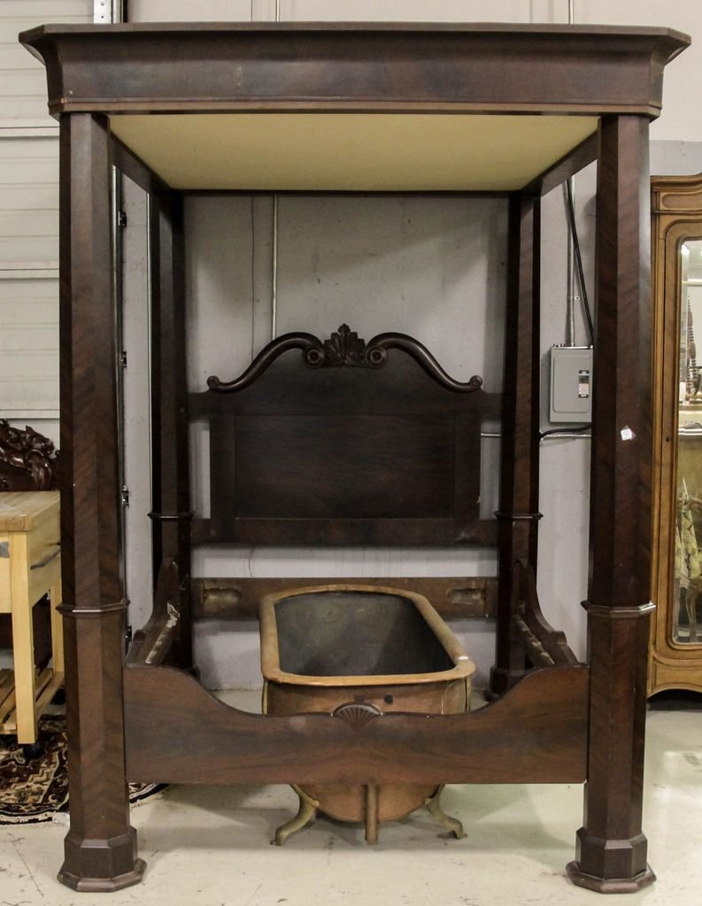 1840 Empire Mahogany Teaster Bed (1 of 2)