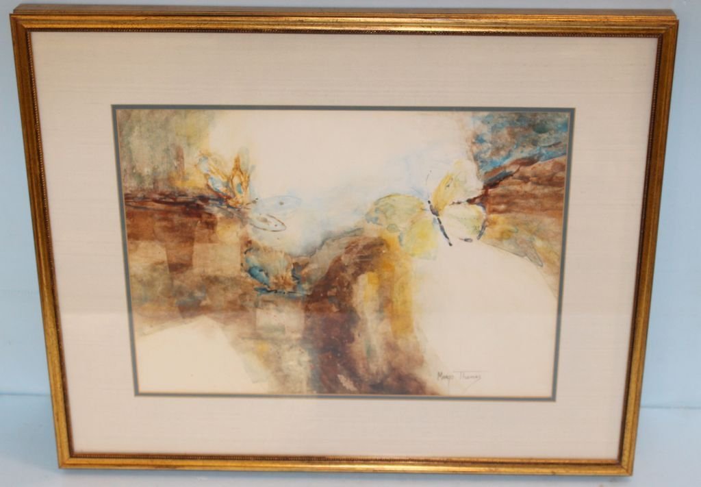 Margo Thomas Watercolor Abstract of Butterflies (1 of 2)