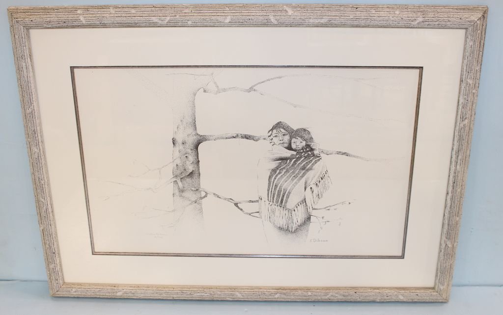 John Gibson Print of Stipple Art (1 of 3)