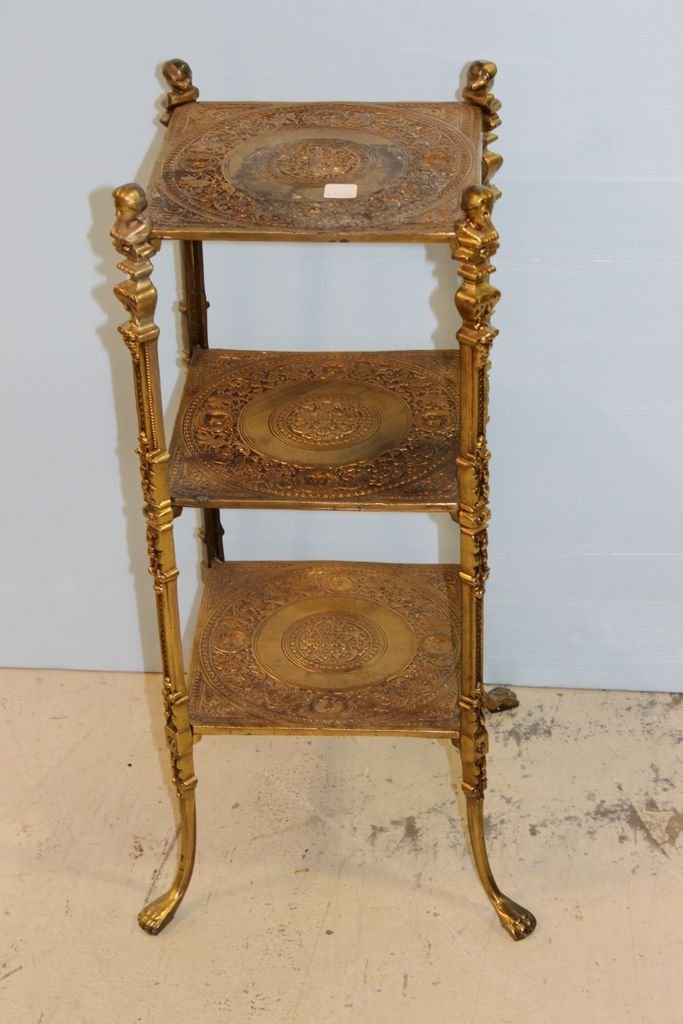 Three Tiered Brass Stand (1 of 2)