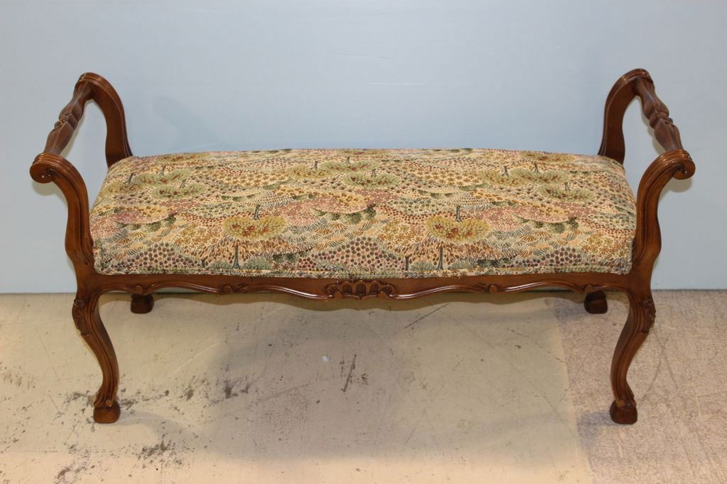 Small Upholstered French Bench (1 of 1)
