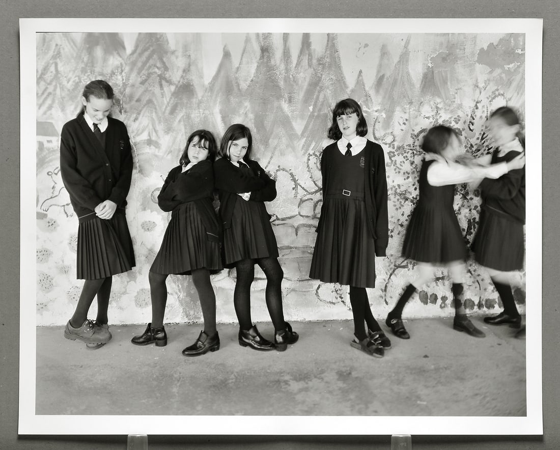 Jock Sturges (1947 - ) Signed 1997 Scoil Mhuire #41 Ireland 16"x20" Photograph #6/40: Gelatin silver photograph Signed on the back with edition # and titled, as shown Printed on 16"x20 paper, image is slightly smaller Jock Sturges was born in New York City. From 1966 to 1970, he served