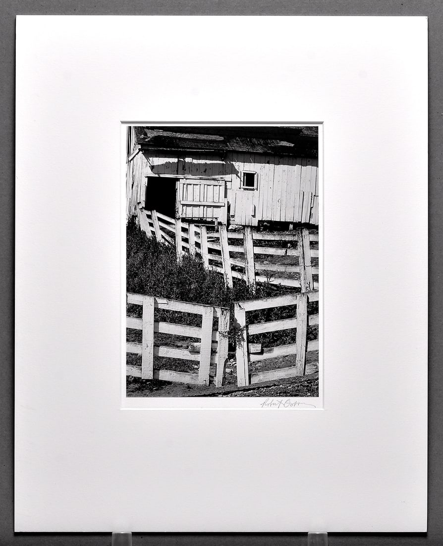 Robert Osborn (1938 - ) Signed 1986 Ranch Building & Fences Point Reyes, Ca 10.25"x7" Photograph (1 of 3)