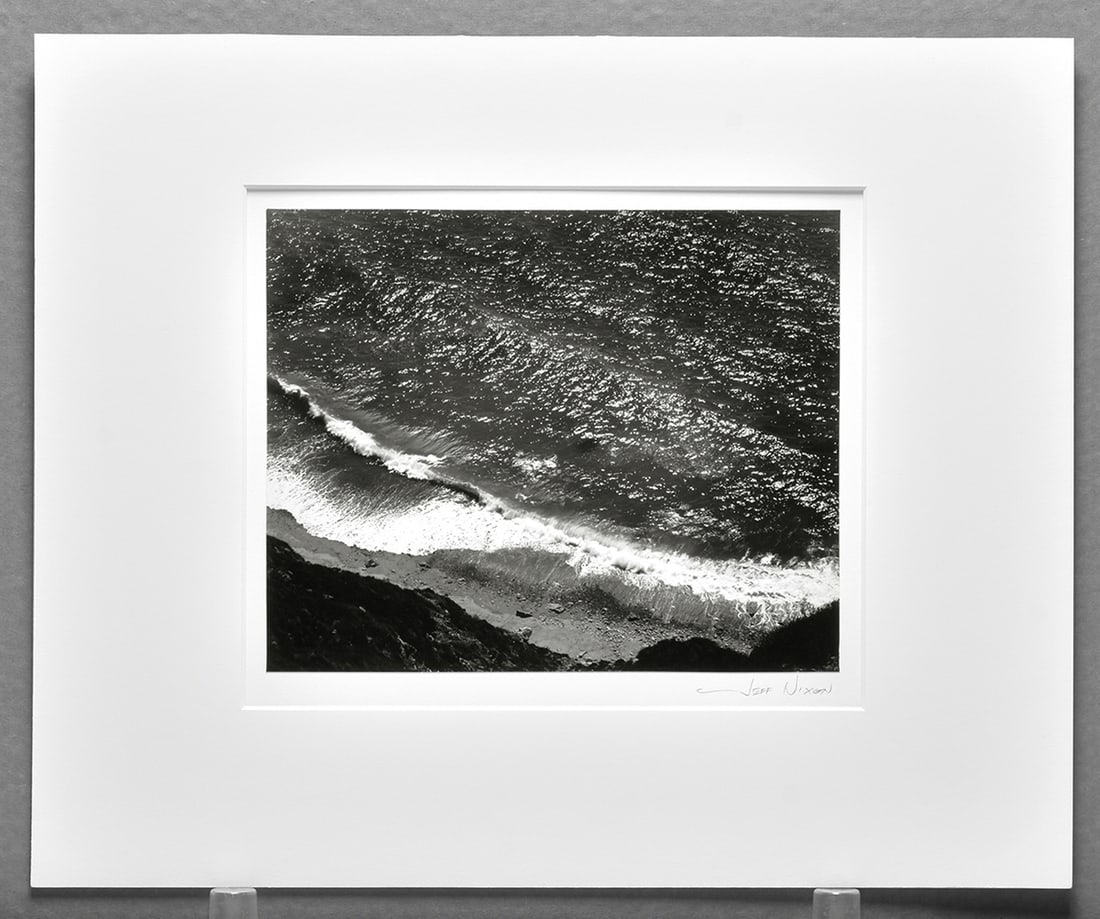 Jeff Nixon (1952 - 2022) Signed C1980's Waves and Sunglint, Big Sur Coast 7.5"x9.5" Photograph (1 of 3)