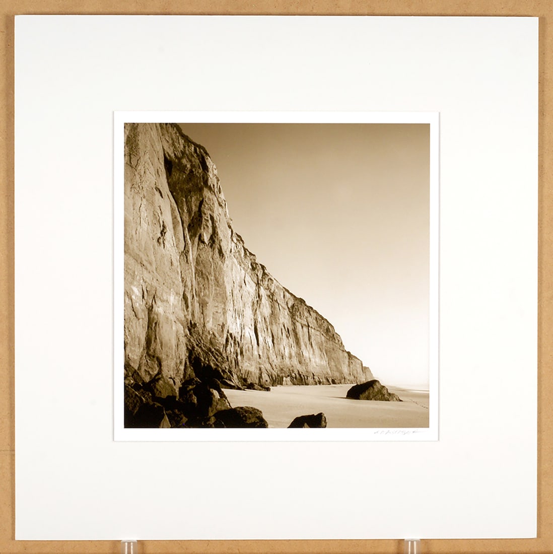 Jack Wasserbach (1947 - 2021) Signed Cliffs and Beach, Big Sur Coast 14"x14" Photograph (1 of 2)