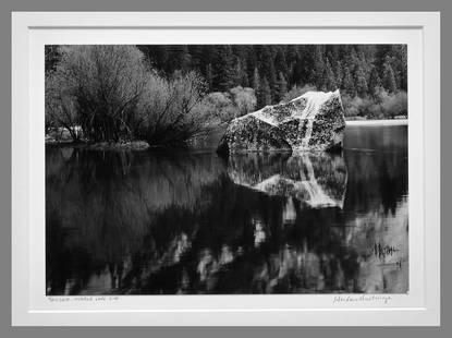 Gordon H. Hastings (1940 - ) Signed 1988 Mirror Lake - Yosemite 6.5"x9.25" Photograph: In the style of John Sexton and Ansel Adams Gelatin silver photograph Signed and titled just under the image. More information the back, as shown Mounted and matted with 14"x17" museum board Gordon Ha