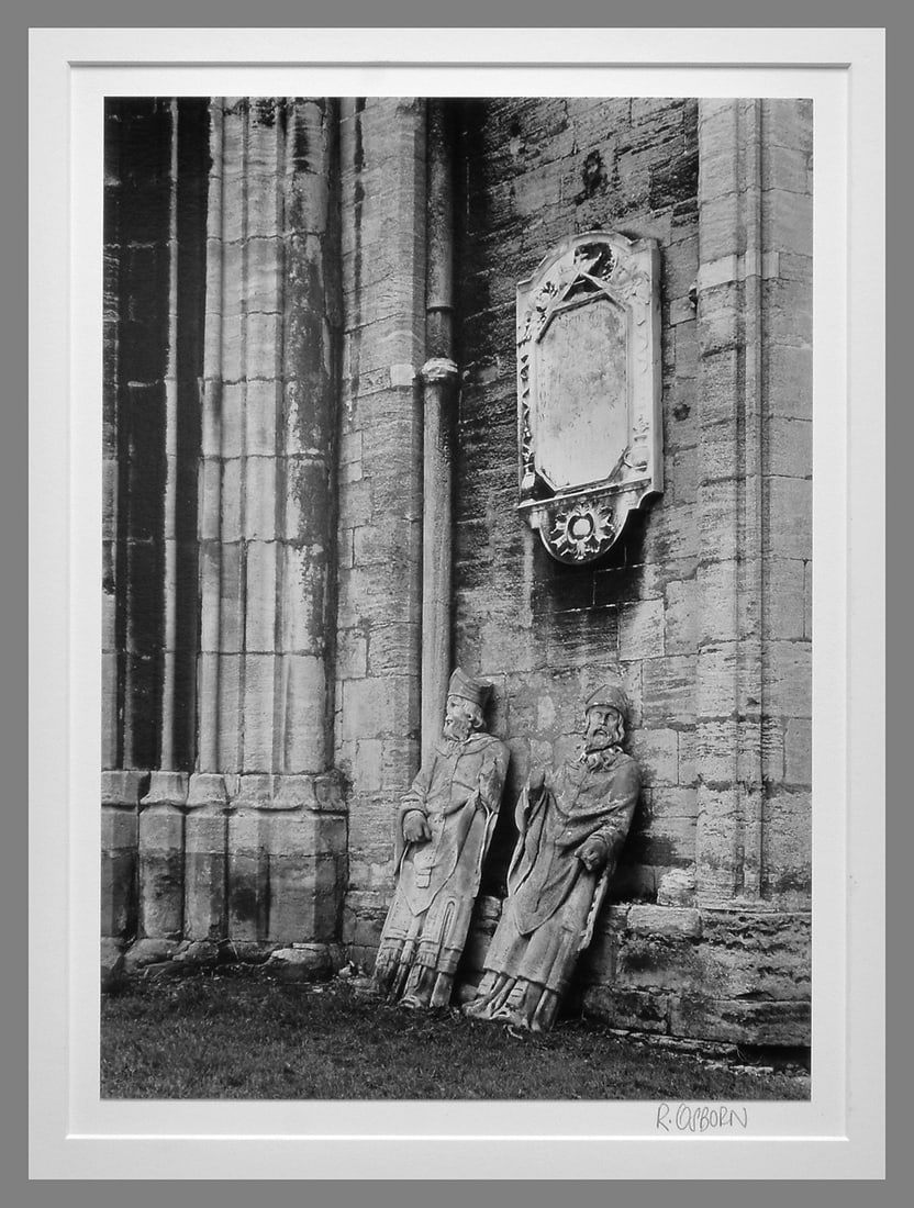 Robert Osborn (1938 - ) Signed 1987 Two Bishops - Crowland Abbey - England 12"x8.5" Photograph (1 of 4)