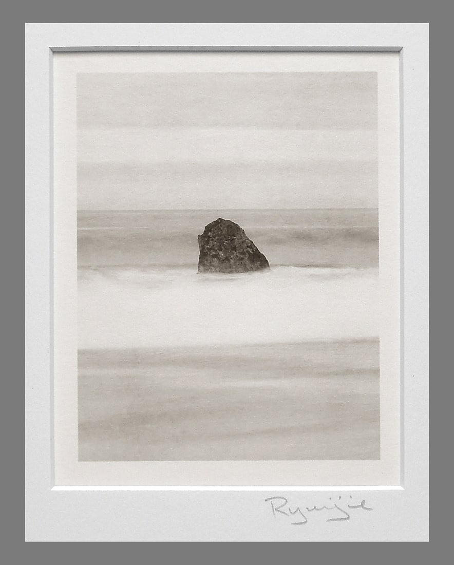 Ryuijie (1950 - ) Signed 2002 Rock - Garrapata Beach 5"x4" Platinum Photograph (1 of 3)