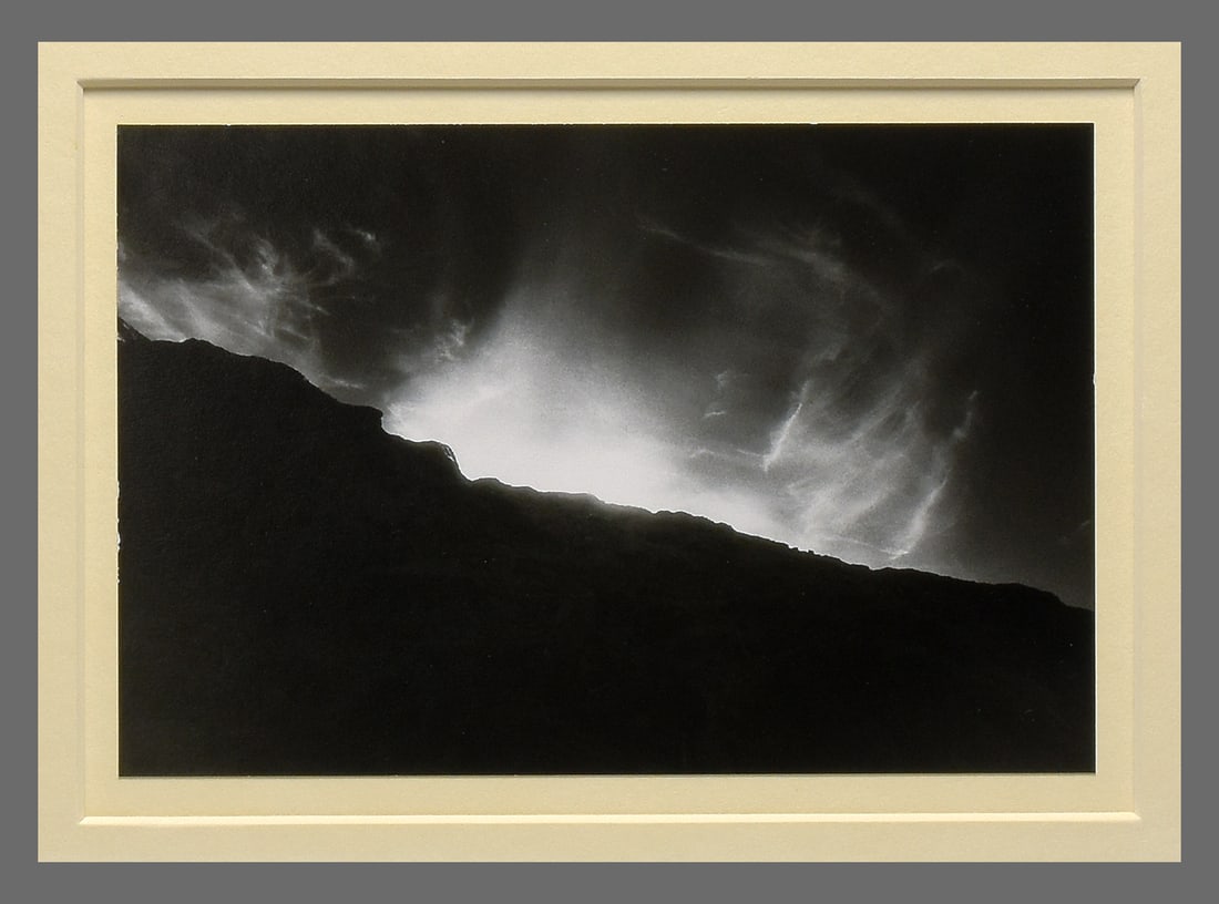 Kate Jordahl (1959 - ) Signed 1991 Near Mount Cook - New Zealand 5.5"x8" Photograph #1/50: Wow, what a deal!! Vintage, taken and printed in 1991 Gelatin silver photograph Mounted and matted with 14"x18" museum board, signed titled, and dated under the image on the mount, and again on the ba