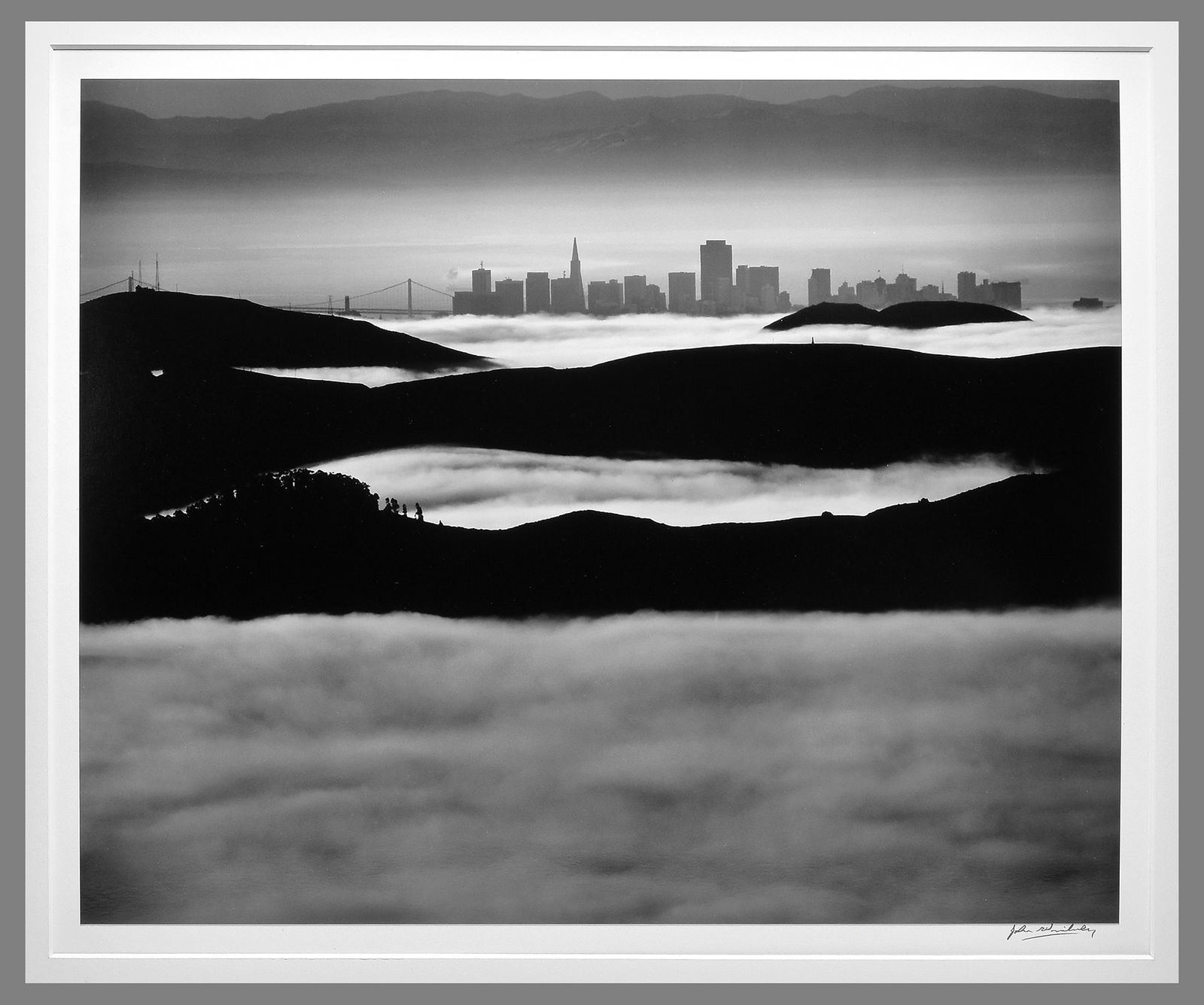 John Wimberley (1944 - ) Signed 1977 San Francisco from Mount Tam 15"x18" Photograph A Best Seller!! (1 of 3)