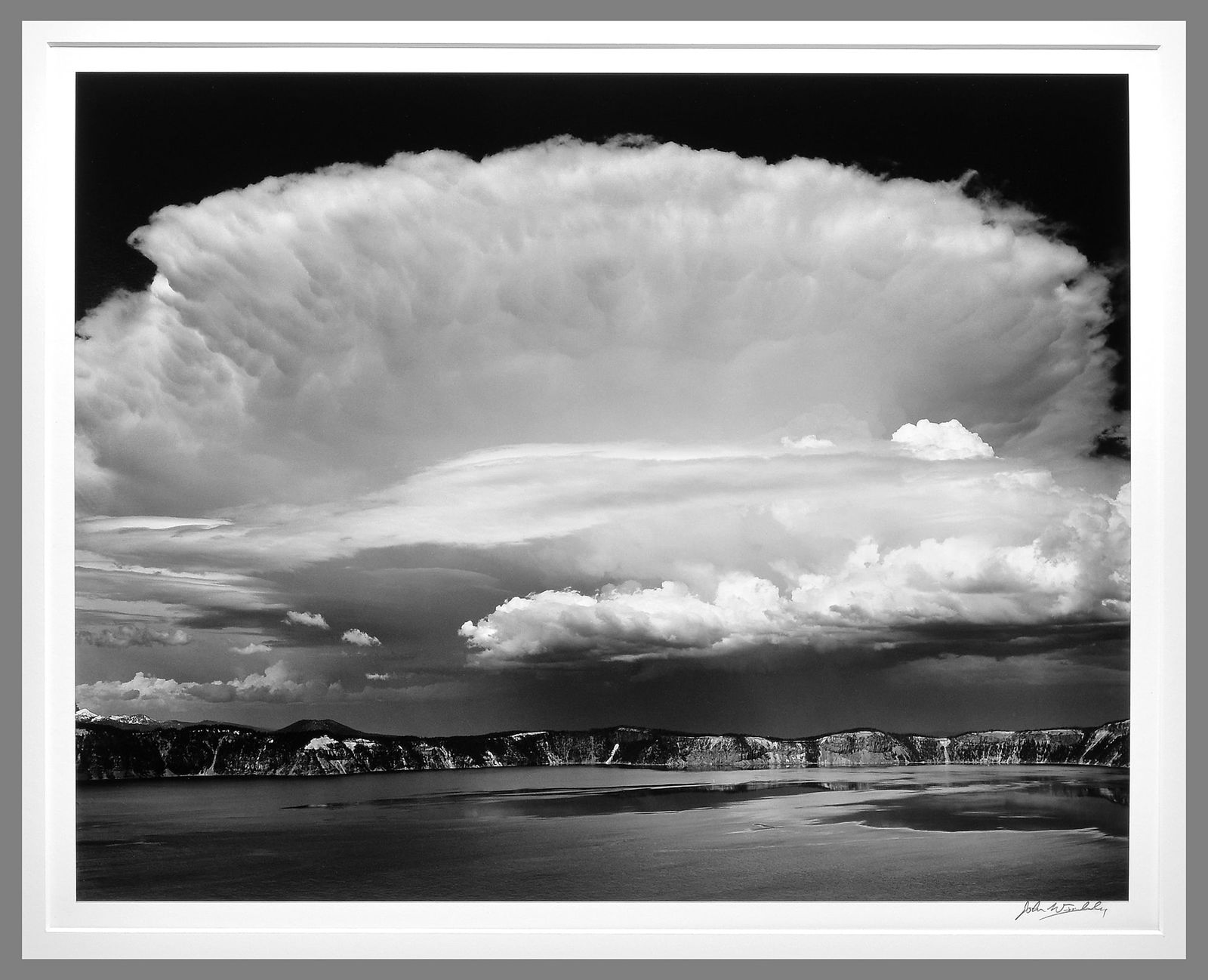John Wimberley (1944 - ) Signed 1977 Crater Lake - Oregon 15"x19" Photograph - A Best Seller!! (1 of 3)