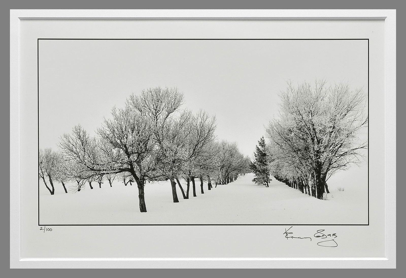 Kenny Rogers (1938 - 2020) Signed Canada Snow Orchard 8"x14" #2/100 Mentored by John Sexton (1 of 2)