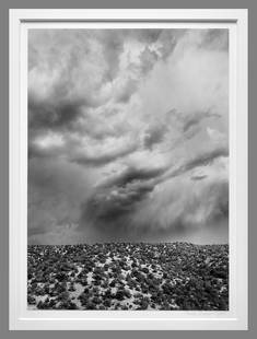 Paul Caponigro (1932 - 2024) Signed 1975 Sky - Near Dixon New Mexico 12"x8.5" Photograph - Rare!!: A sought after Paul Caponigro photograph, very hard to find!! At local galleries in Carmel, they have Caponigro's this size priced in the $2,500.00 area to over $4,000.00!! Gelatin Silver Photograph S