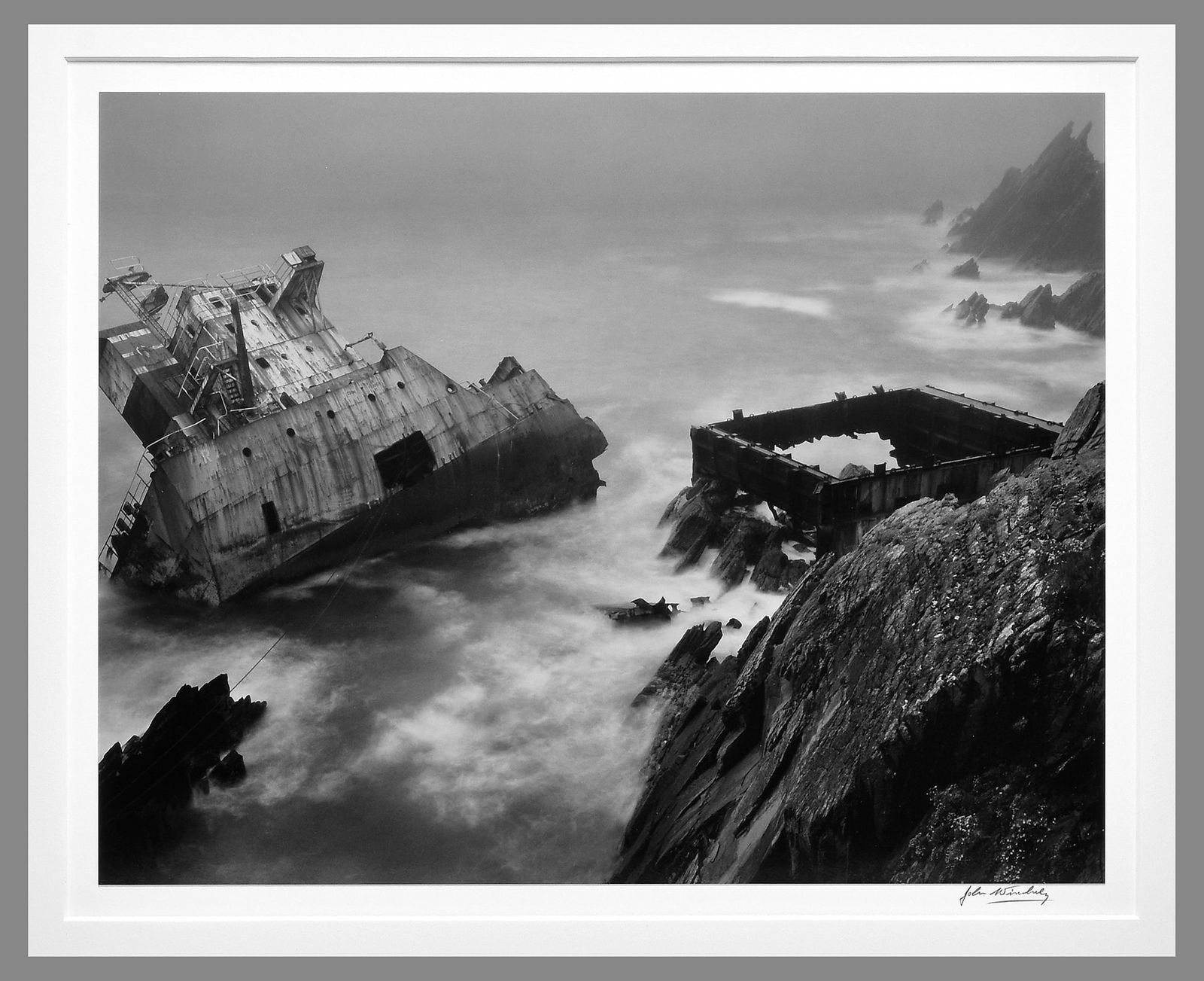 John Wimberley (1944 - ) Signed 1986 Wreck of the Ranga 10"x13" Photograph - Hard to Find!! (1 of 3)