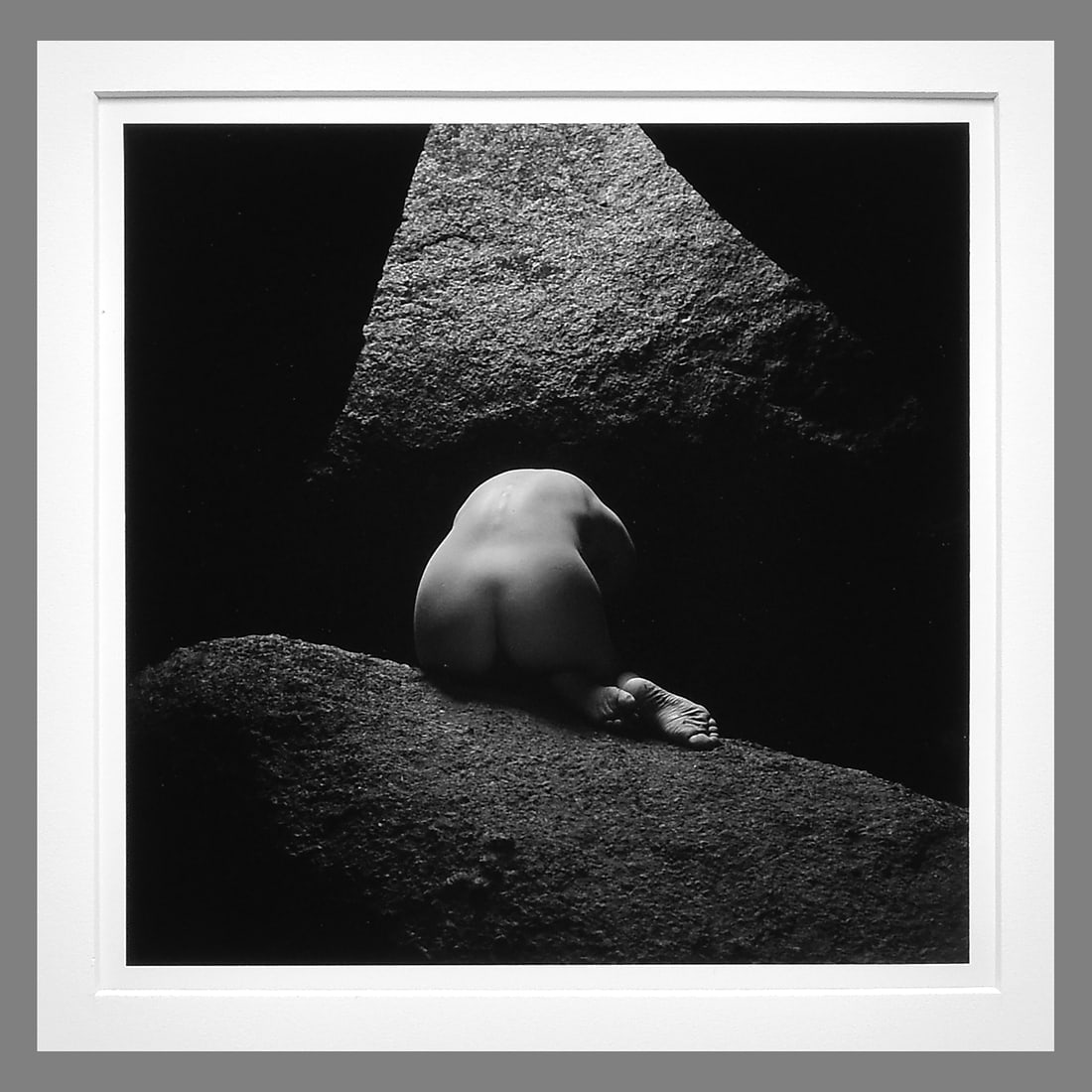 Kevin O'Connell  Signed 1993 Untitled - Figure & Boulder 7"x7" Photograph #1/25 (1 of 3)