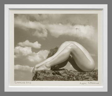 Norm La Coe (1932 - 2023) Signed 1994 Stone & Sky - Arizona 4"x5" Photograph and One of Kind Booklet: Platinum photograph The 11"x9" booklet was made for me back in 2002 that includes over 30 La Coe reproductions "Nothing on this Earth is more beautiful than a woman. I have been honored to share the m