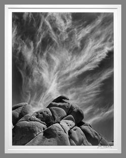 John Wimberley (1944 - ) Signed 1979 Rocks & Clouds 13.5"x10.25" Photograph - Classic Wimberley!!: The look and feel of photographs selling for 10x this price!! John Wimberley stopped printing in the darkroom a few years back...his custom darkroom made photographs are now getting harder to find. Go