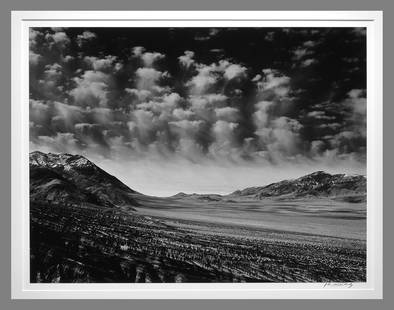 John Wimberley (1944 - ) Racetrack Valley, 1981 14.75"X19" Photograph - Estate Collection: Over 100 sold!! Oversized John Wimberley Photograph!! Taken in 1981, printed in 2015 Gelatin silver photograph Signed under the image, stamped and titled on the back Mounted/matted to 22"x28" museum b