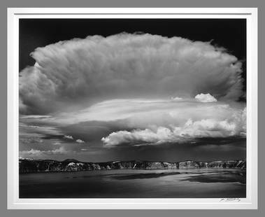 John Wimberley (1944 - ) Crater Lake, 1977 19"x12.5" Photograph - Estate Collection: One of John Wimberley’s most sought-after images!! His second best-selling photograph, with over 300 prints sold. A rare opportunity to own a photograph that has resonated with collectors for decade