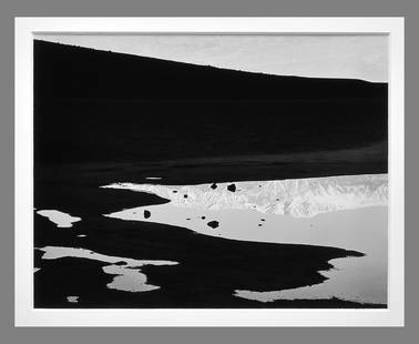 Huntington Witherill (1949 - ) Reflections, Badwater, Death Valley, CA, 1980 8"x10" Photograph: On Witherill's website his "Silver Gelatin" photos this size start start at $475.00. Gelatin silver photograph - Taken in 1980, printed later Signed on the back of the image Corner mounted and matted