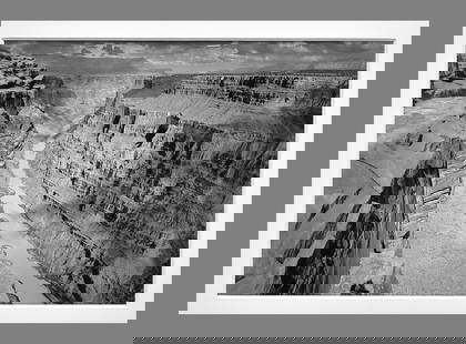 Huntington Witherill (1949 - ) Signed 1982 Toroweap, Grand Canyon, AZ,  6"x9" Photograph - Stunning!: *Gelatin silver photograph - Taken in 1992, printed in 2001 Signed and dated on the back of the image Corner mounted and matted with 13"x16" museum board *Hybrid Contact Printing Process Beginning in