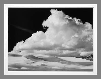 Huntington Witherill (1949 - ) Signed 1975 Great Sand Dunes, Colorado  7"x9.5" Photograph - Wow!!: *Gelatin silver photograph - Taken in the 1975, printed in 2003 Signed and dated on the back of the image Corner mounted and matted with 13"x16" museum board *Hybrid Contact Printing Process Beginning