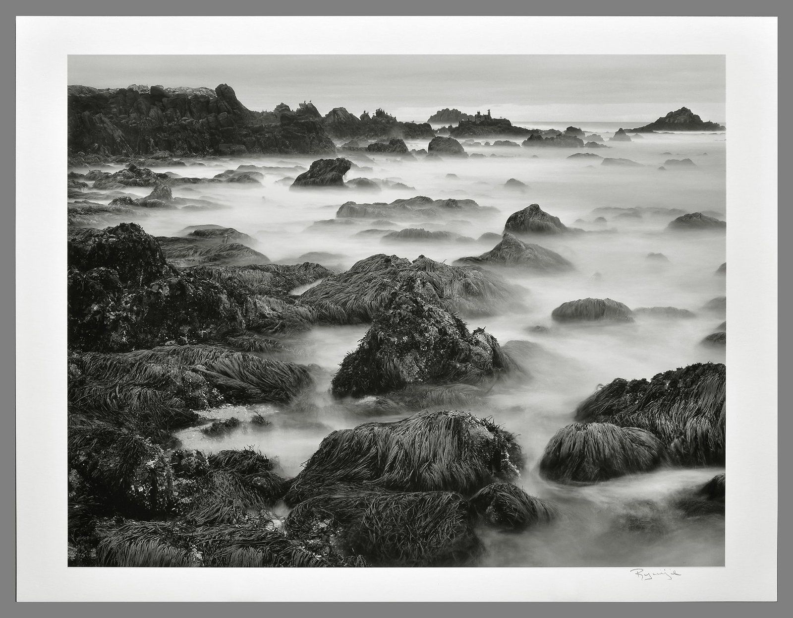 Ryuijie (1950 - ) Signed 2015 Asilomar, Point Pinos, Pacific Grove, Ca 15"x18.75" Photograph: Archival Pigment Photograph Loose photographs on 17"x22" paper Signed under the photo, titled and dated on the back Ryuijie was born in Otaru, Japan. As a young child he moved with his family to the U
