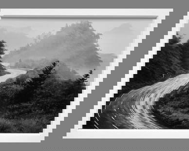 Huntington Witherill (1949 - ) Signed 1975 Route 101 - Oregon 4.5"x6" Photograph: *Gelatin silver photograph - Taken in 1975, Printed in 1997 Signed and dated on the back of the image Corner mounted and matted with 11"x14" museum board *Hybrid Contact Printing Process Beginning in