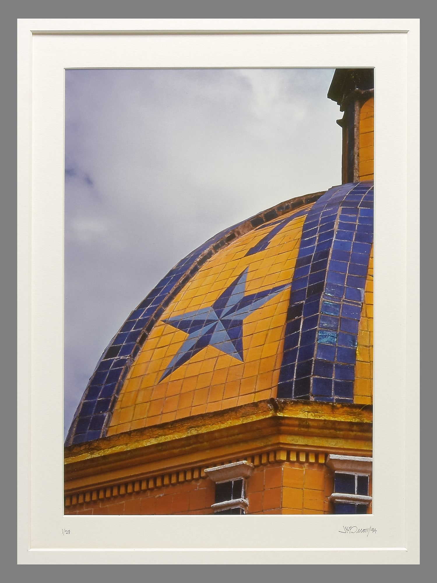 Jeffrey Becom (1953- ) Signed 1994 Tiled Dome - Puebla, Mexico 13.5"x9.25" Photograph #1/25 (1 of 3)