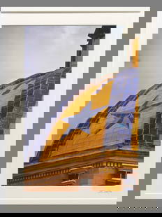 Jeffrey Becom (1953- ) Signed 1994 Tiled Dome - Puebla, Mexico 13.5"x9.25" Photograph #1/25: Custom printed *Cibachrome/Ilfochrome photograph, known as one of the finest color processes of the last 100+ years. Signed and dated under the image, with photographer's stamp with title on the