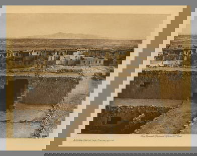 Edward S. Curtis (1868 - 1952) Acoma From The Churchtop 1904 - 5.5"x7.5" Photogravure: Update / Additional Information:This Curtis photogravure features the “Van Gelder” or “Van Gelder Zonen” watermark, visible when held to a strong light. This watermark appears on the