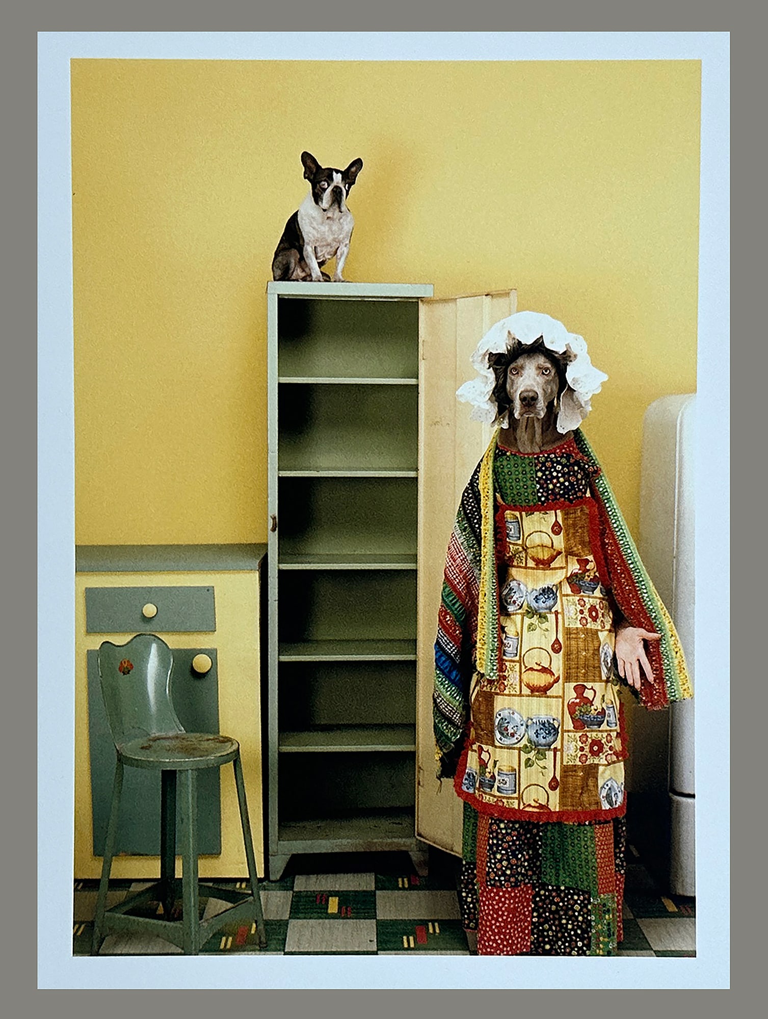 William Wegman (1943 - ) Signed 1996 Old Mother Hubbard 9.5"x6.75" Photograph - AP 4/4 (1 of 3)