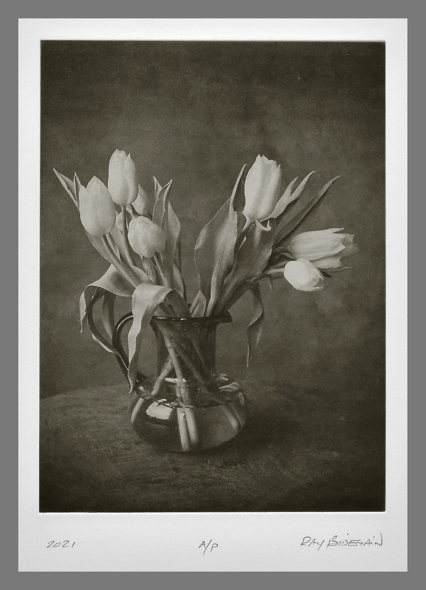 Ray Bidegain (1959 - ) Signed 2010 Tulips 8"x6" Photogravure Photograph A/P - Sold Out! (1 of 2)