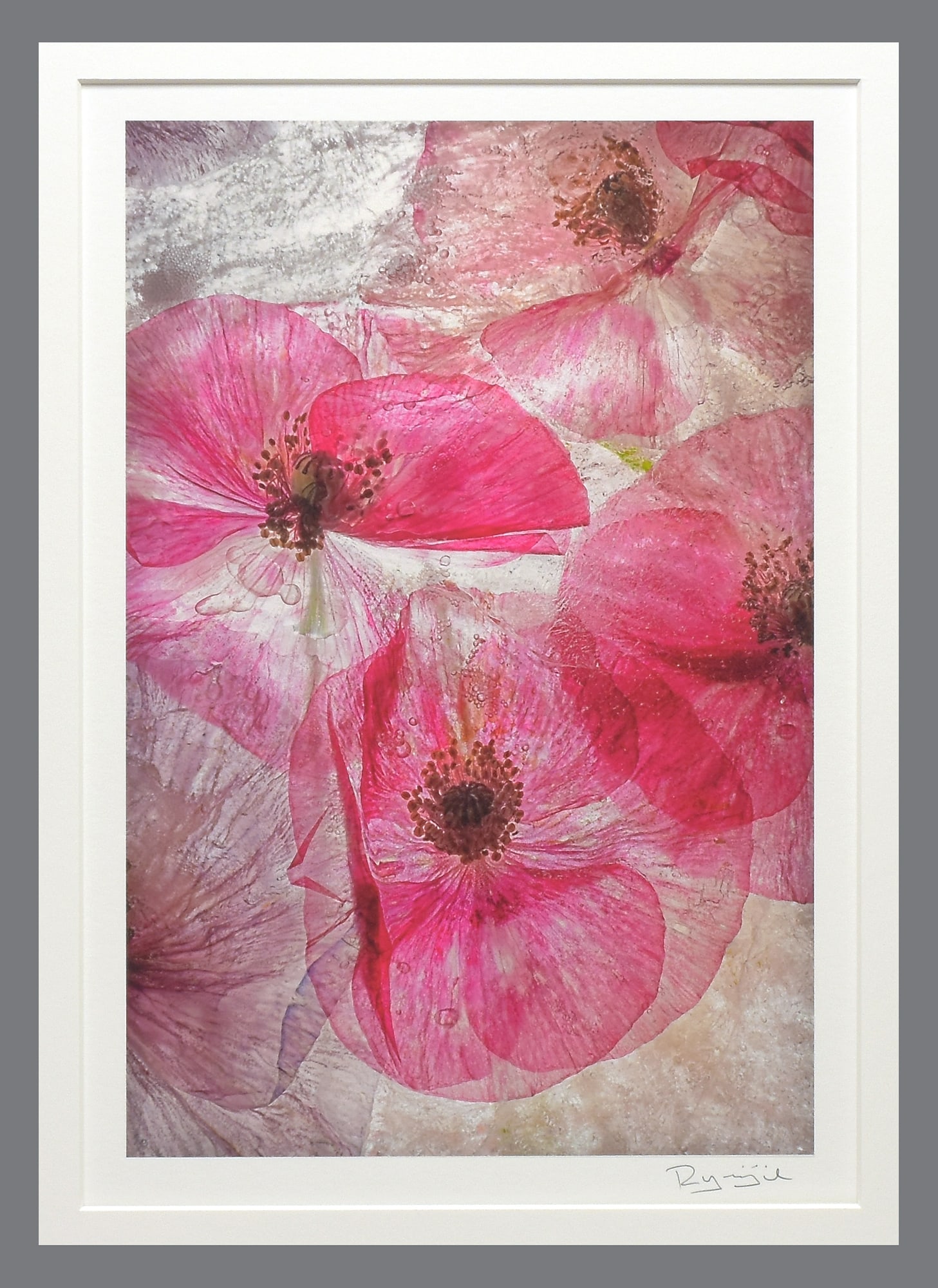 Ryuijie (1950 - ) Signed 2025 Color Ice Form 12"x8" Photograph # 397: Ryuijie’s larger Ice Forms prints regularly sell in galleries for upwards of $1,800. These smaller editions, offered in this auction, were printed with the same meticulous care and color accuracy. T