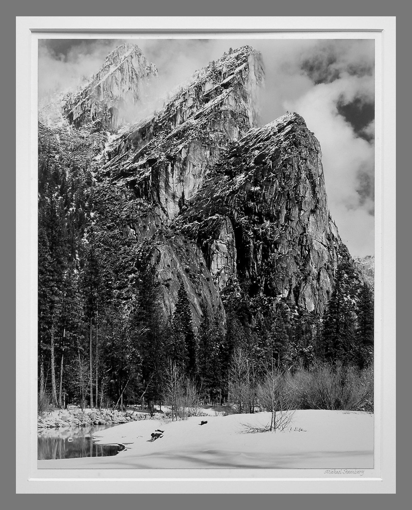 Michael Stansbury (1944 - 2024) Signed 1981 The Three Brothers - Yosemite 13.5"x10.5" Photograph (1 of 3)