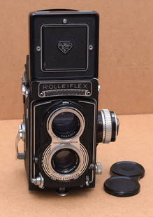 Rolleiflex 3.5F #2857008 White Face - 12/24 - 75mm Xenotar - Case & Box - Clean! - No Reserve!!: Up for auction is a beautiful Rolleiflex 3.5F “White Face” twin-lens reflex camera, serial #2857008, equipped with the renowned Schneider-Kreuznach Xenotar 75 mm f/3.5 lens. This is the