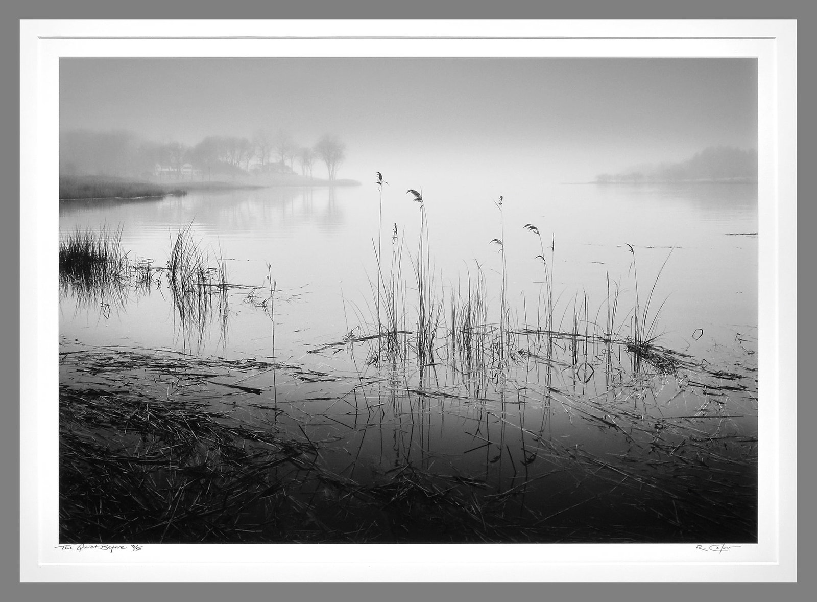 Richard Calvo (1944-2019) Signed The Quiet Before 13.75"x19.5" Photograph #3/50: The look and feel of a $4,000.00 Roman Loranc Priced to sell as per the instructions from the estate Gelatin silver photograph Signed under the image Mounted to 24"x28" museum board This beautiful bla