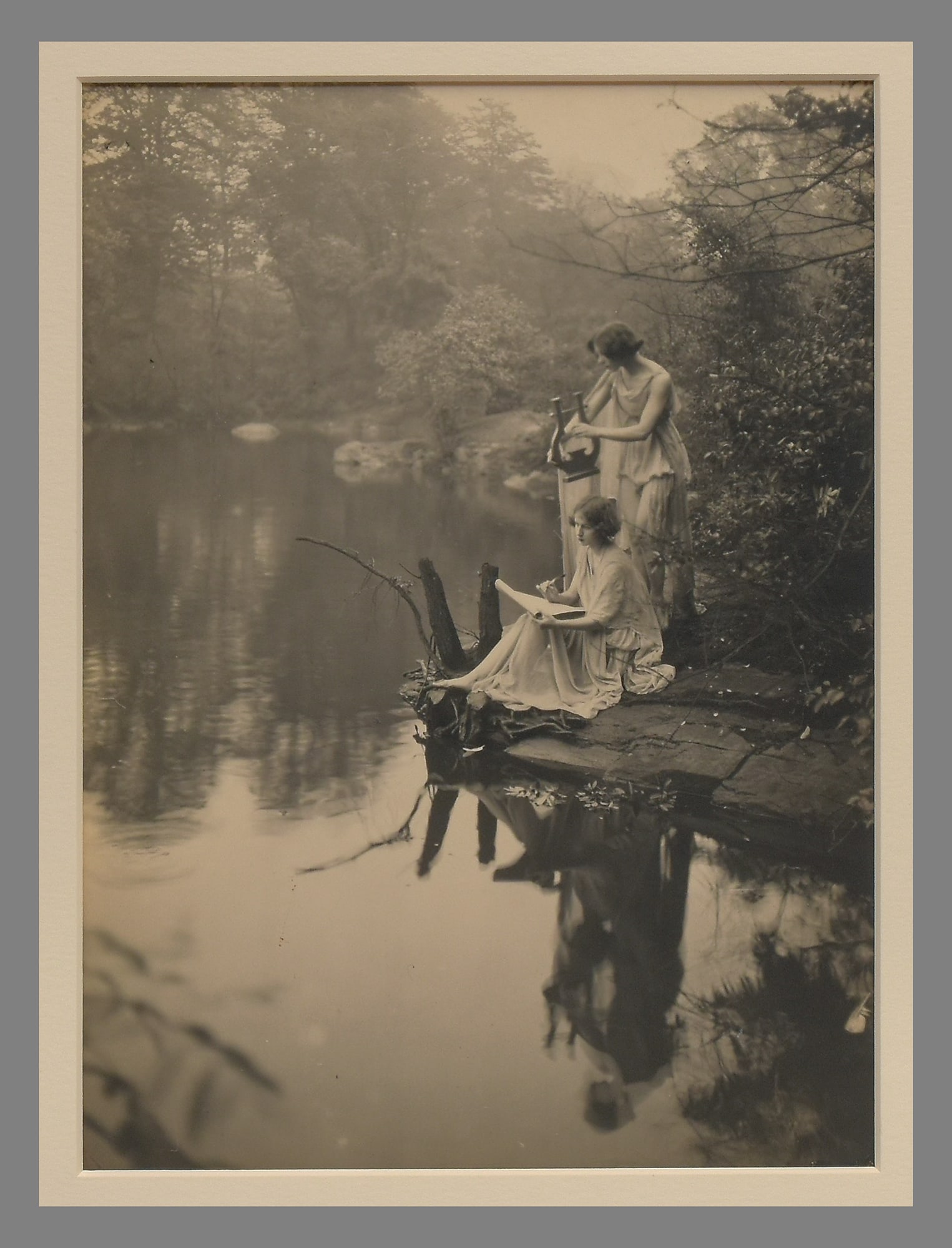 Unknown Photographer c.1915 Idyllic Scene 9"x6.25" Chlorobromide Photograph - Kean Wilcox Collection (1 of 3)