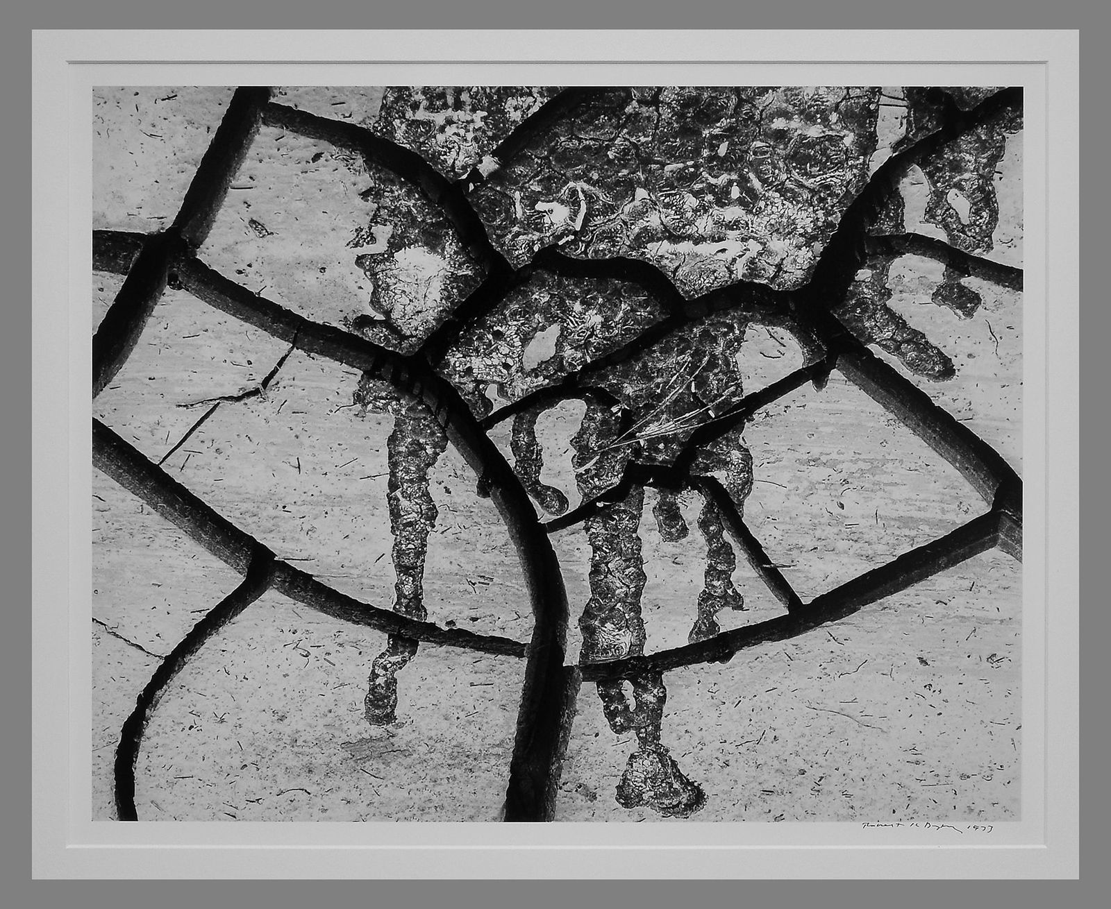 Robert Byers (1918-2021) Signed 1977 Mud Cracks 15"x18" Photograph (1 of 2)