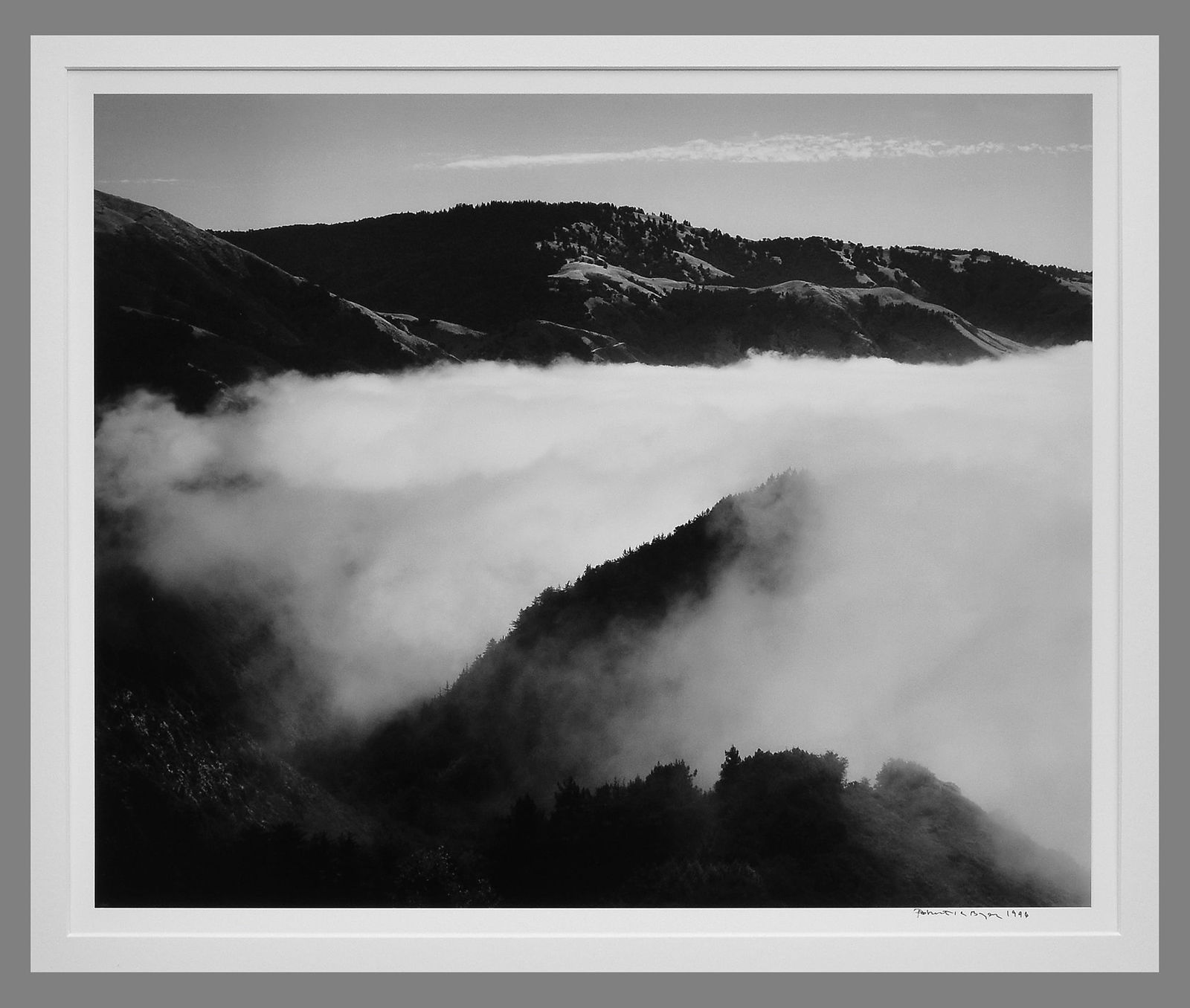Robert Byers (1918-2021) Signed 1996 Fog - Big Sur Coast, California 15"x18" Photograph (1 of 2)