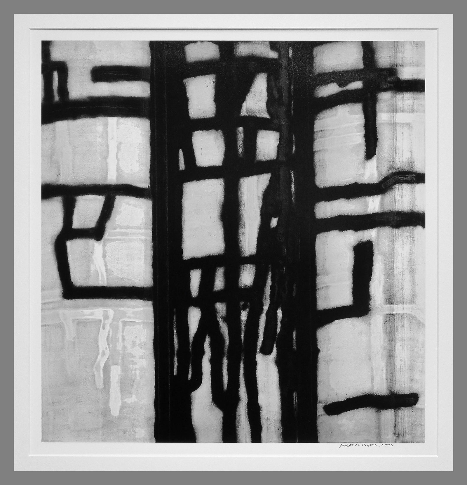 Robert Byers (1918-2021) Signed 1973 Asphalt Patches on Silo - Stockton Ca16"x15" Photograph (1 of 2)