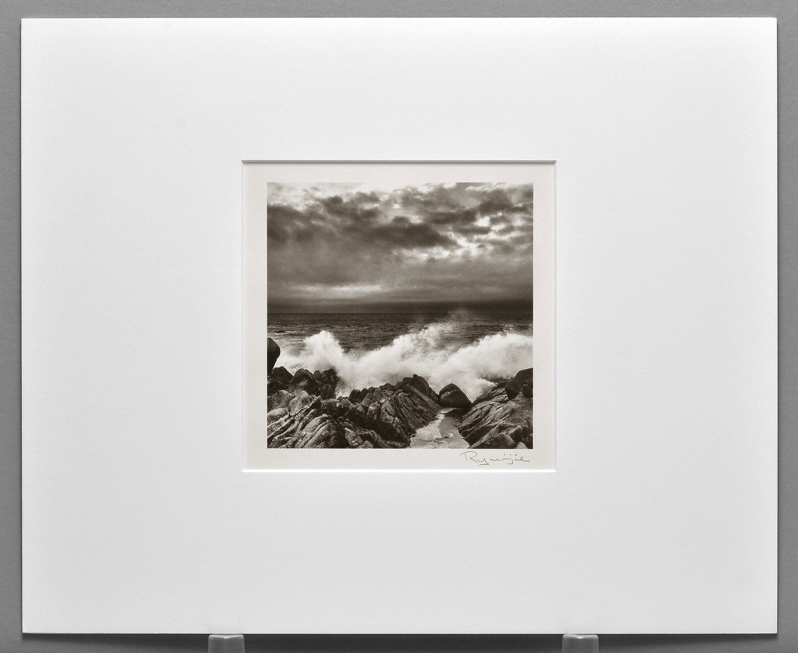 Ryuijie (1950- ) Signed 2017 Surf - Asilomar 5.5"x5.5" Platinum Photograph #1/15: If you’ve been looking for an opportunity to acquire a finely crafted platinum photograph by Ryuijie, this offering presents exceptional value. Opening at $250...well below the artist’s $800 retai