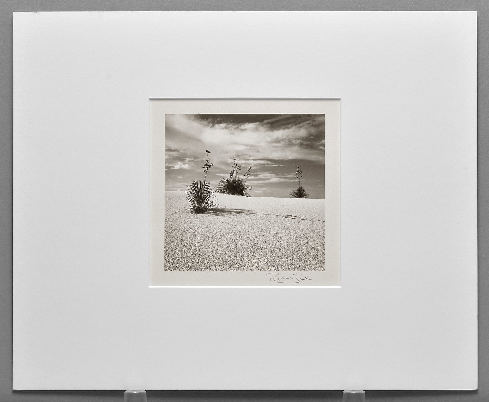 Ryuijie (1950- ) Signed 2011 White Sands - New Mexico 5.5"x5.5" Platinum Photograph #1/15: If you’ve been looking for an opportunity to acquire a finely crafted platinum photograph by Ryuijie, this offering presents exceptional value. Opening at $250...well below the artist’s $800 retai