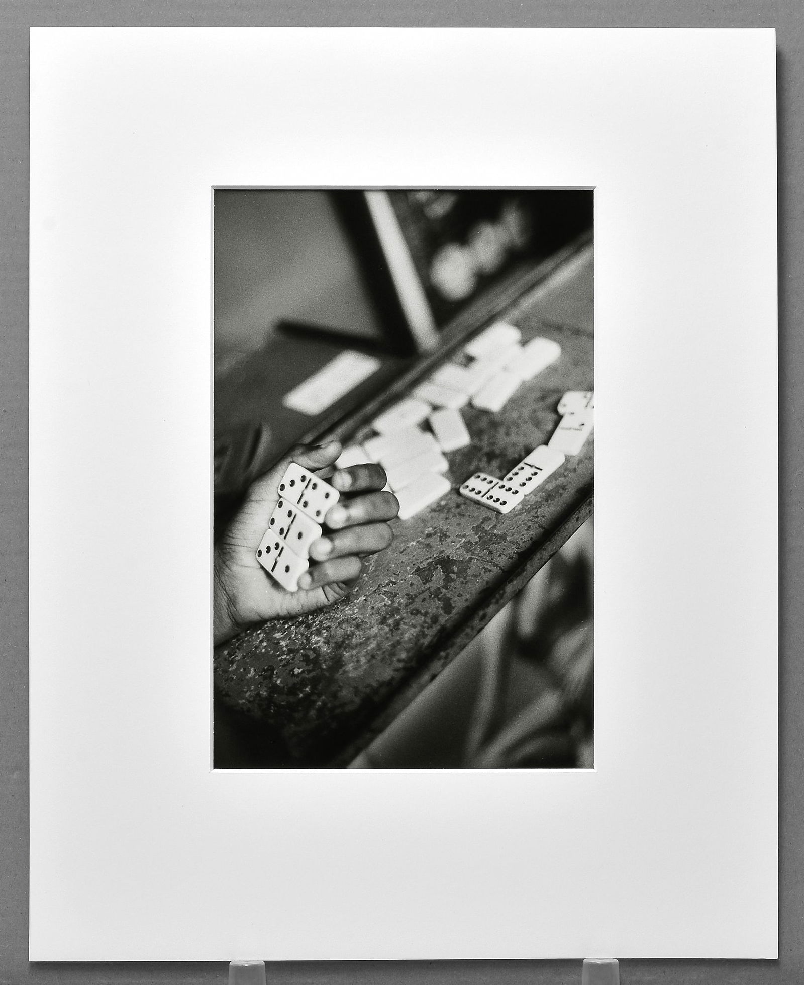 Ralph Gibson (1939-) Signed 2009 Hand with Dominoes 12.5"x8.5" Photograph: An elegant study of form by Ralph Gibson, signed and printed in his distinctive style. Beginning at $100 with no reserve, this lot makes a seminal work of modern photography accessible to discerning c