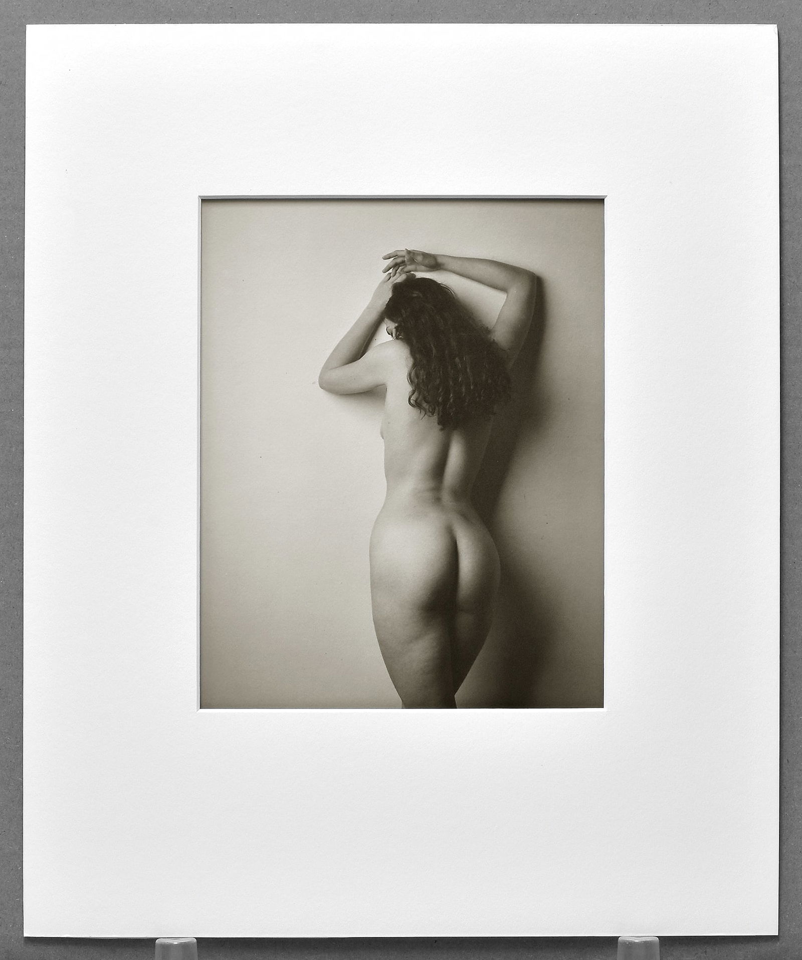 Ray Bidegain (1959 -) Signed 2008 Arms Up Studio Figure Study 9.5"x7.5" Platinum Photograph (1 of 3)