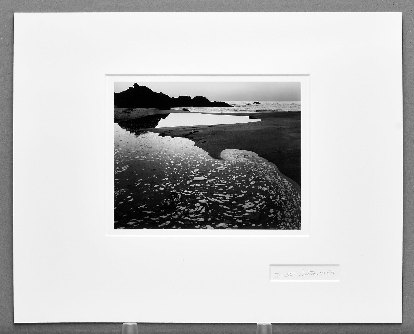 Rare - Brett Weston (1911-1993) Signed 1954 Garrapata Beach 7.5"x9.5" Photograph - Vintage! (1 of 3)