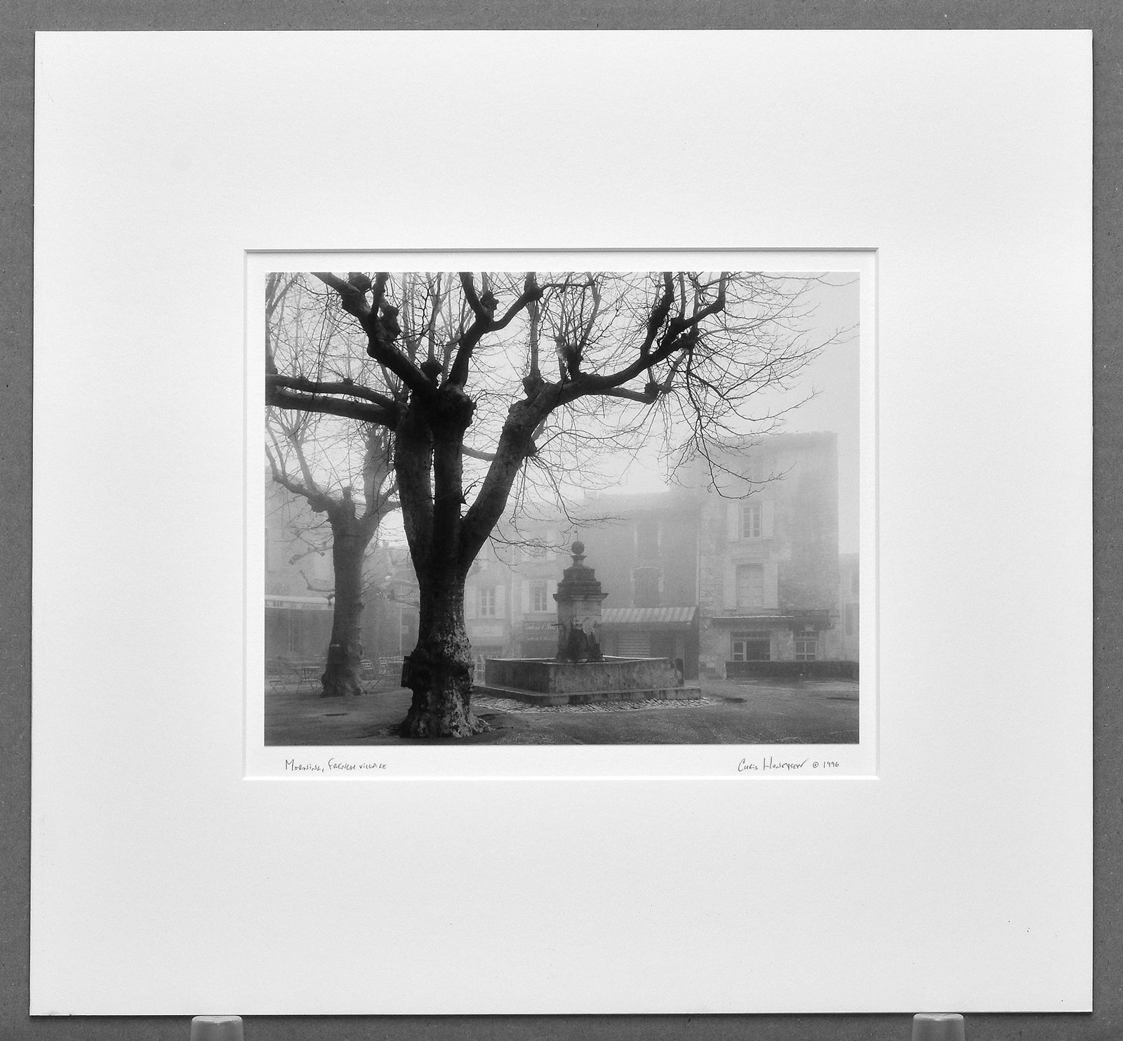 Chris Honeysett Signed 1996 Morning - French Village 7.5"x9" Photograph: Honeysett’s signature meditative style shines in this black-and-white French village morning, echoing the precision and atmosphere of Michael Kenna—offered here at an irresistible starting bid of